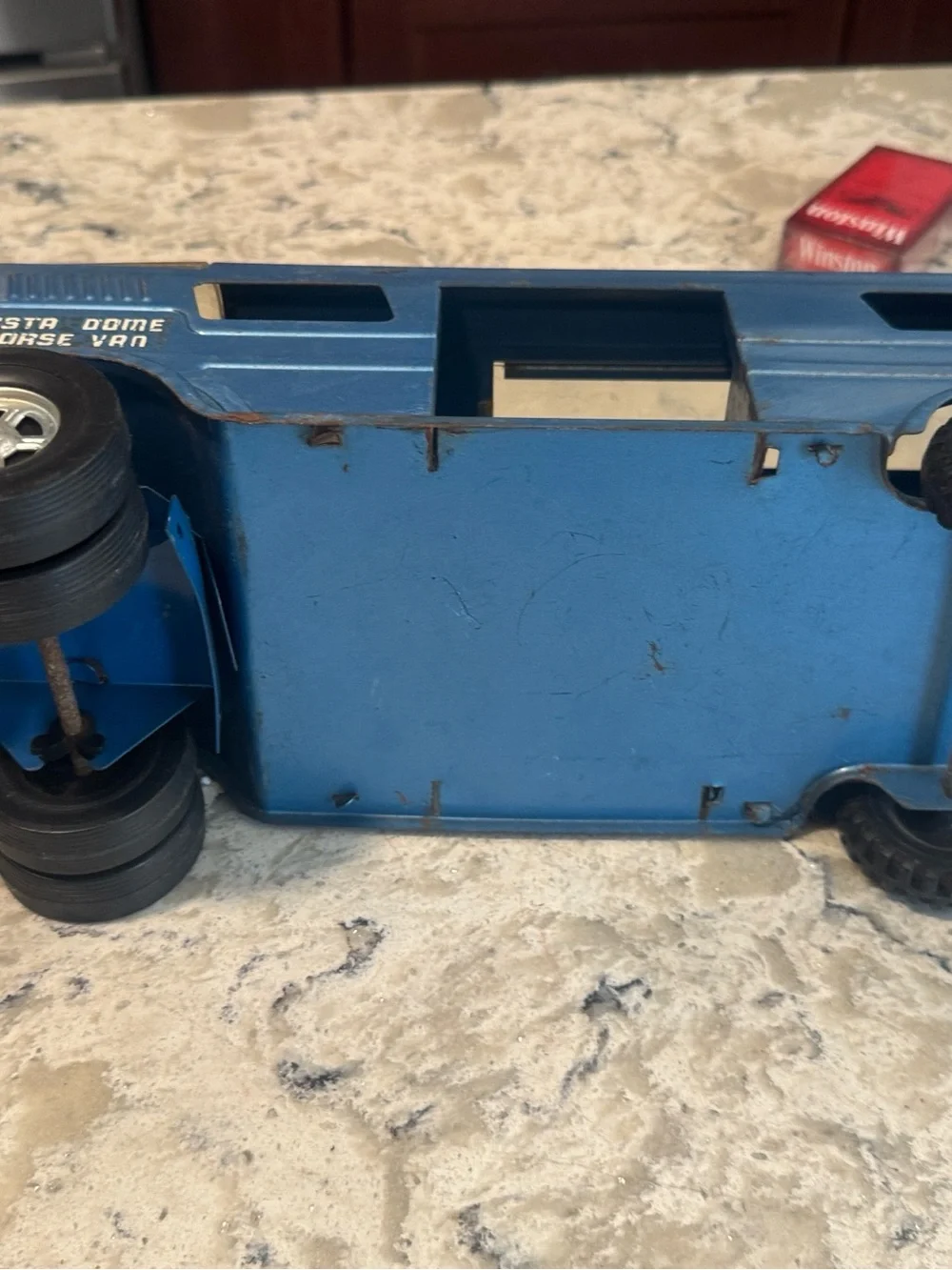 Blue Vista Dome Horse Van Toy Truck